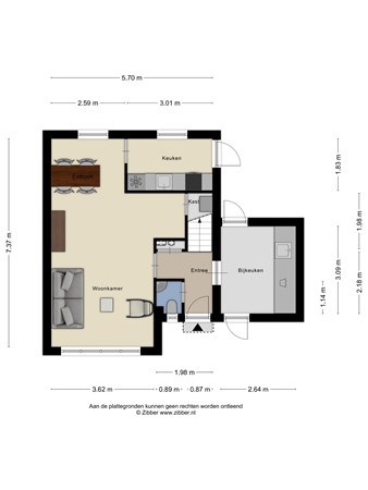 Floorplan - Heiveldplein 6, 6051 GM Maasbracht