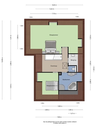 Floorplan - Postbaan 18, 6081 GN Haelen