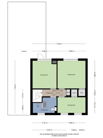 Floorplan - Spitsstraat 8, 6051 GV Maasbracht
