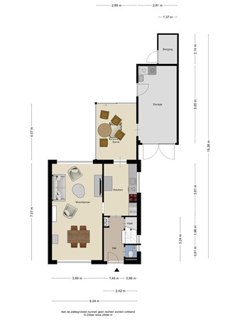 Floorplan - Hoogstraat 74, 6085 EJ Horn