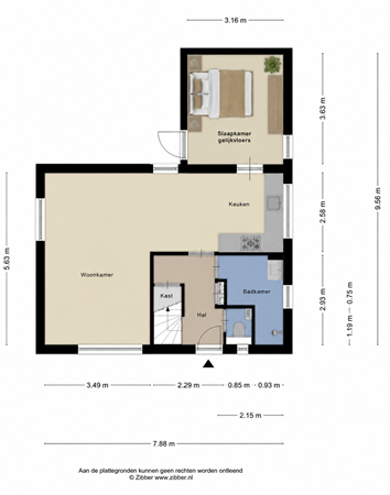 Floorplan - Steenakkerstraat 49, 6051 JV Maasbracht
