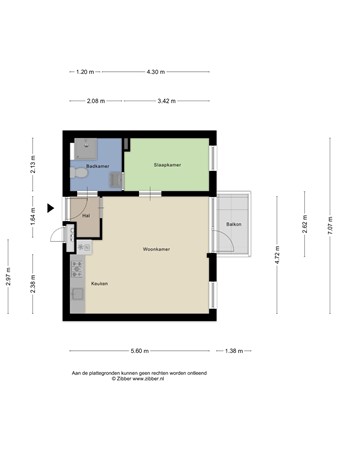 Floorplan - Narcissenstraat 206, 6101 LN Echt