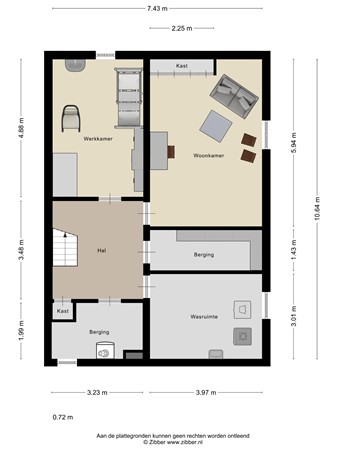 Floorplan - Drs J. Lebensstraat 22, 6116 BL Roosteren