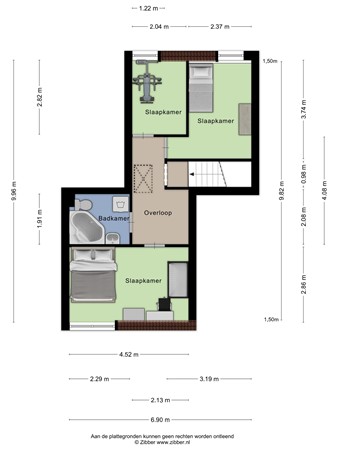 Floorplan - Merkelstraat 13, 6051 LL Maasbracht