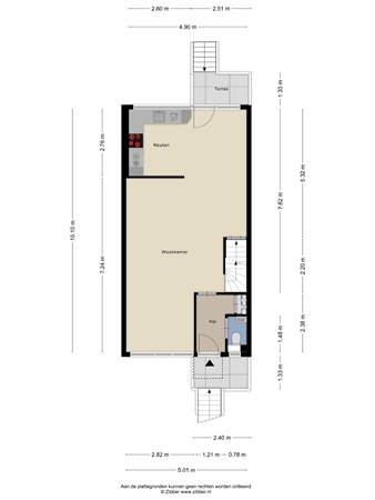 Floorplan - Kasteel Hillenraedtstraat 33A, 6043 HA Roermond