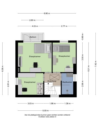 Floorplan - Rozendaalseheide 32, 6065 EB Montfort