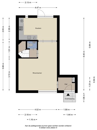 Floorplan - Echterstraat 110, 6051 GC Maasbracht