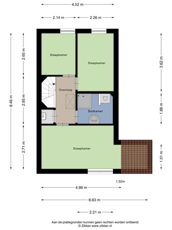 Floorplan - Echterstraat 110, 6051 GC Maasbracht