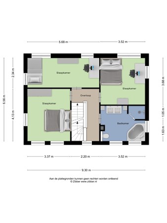 Plattegrond - Kolkweg 17A, 7396 AH Terwolde - 441461_2D_Eerste_Verdieping_Kolkweg_17_A_Terwolde_02.jpg