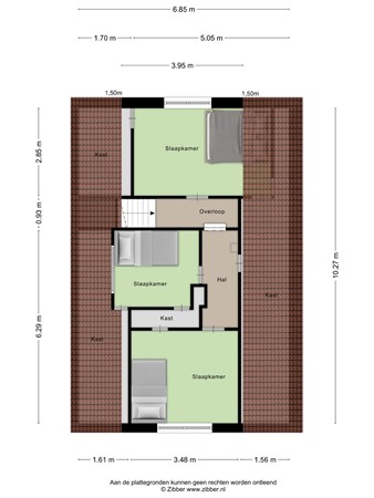 Plattegrond - Broekhuizerstraat 11, 7396 AV Terwolde - 442798_2D_Eerste_Verdieping_Broekhuizerstraat_11_Terwolde_02.jpg