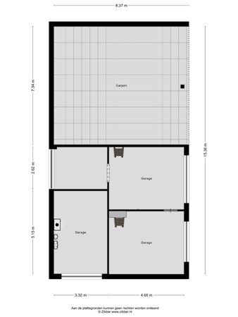 Plattegrond - Bandijk 71, 7396 ND Terwolde - 449052_2D_Garage_Bandijk_71_Terwolde_01.jpg