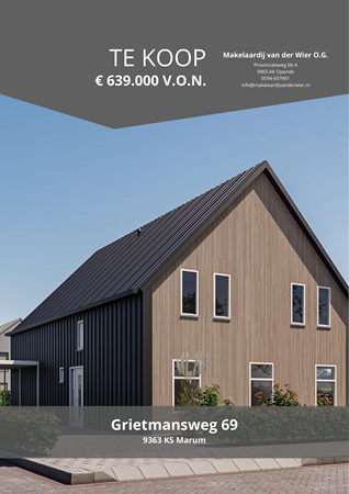 Brochure - Grietmansweg 69, 9363 KS MARUM (1) - Grietmansweg 69, 9363 KS Marum