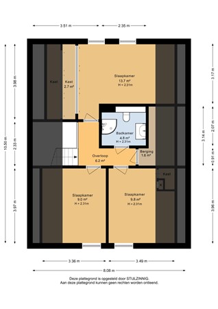 Hetsmastraat 10, 9865 BK Opende - Eerste verdieping - 2D.jpg