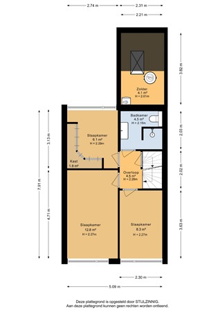 Deutechemstrjitte 7, 9283 TZ Surhuizum - Eerste verdieping - 2D.jpg