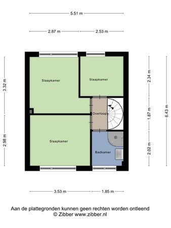 Gildemeestersstraat 5, 2871 GL Schoonhoven - 447822_2D_Eerste_Verdieping_Gildemeestersstraat_5_Schoonhoven_02.jpg