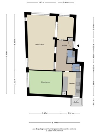 Floorplan - Mariniersweg 96A, 3011 NV Rotterdam