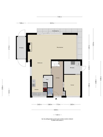 Floorplan - Brucknerstraat 10, 2901 GB Capelle aan den IJssel
