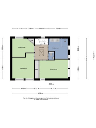 Floorplan - Brucknerstraat 10, 2901 GB Capelle aan den IJssel