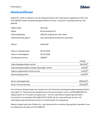 Floorplan - Brucknerstraat 10, 2901 GB Capelle aan den IJssel