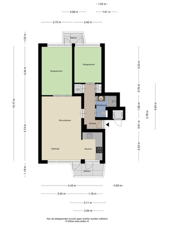 Floorplan - Dr. Zamenhofstraat 34C, 3061 SJ Rotterdam