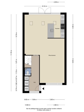 Floorplan - Waterklaver 21, 2804 PM Gouda