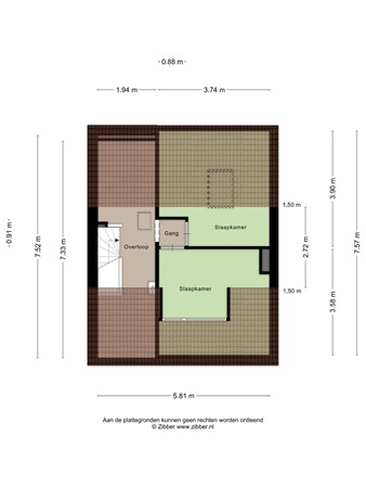 Floorplan - Giraffestraat 10, 3064 LD Rotterdam