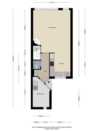 Floorplan - Red Debroystraat 32, 3069 ZJ Rotterdam