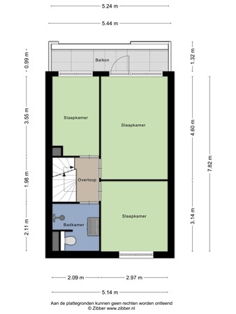 Floorplan - Red Debroystraat 32, 3069 ZJ Rotterdam