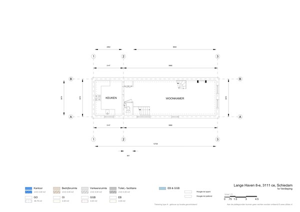 Floorplan - Lange Haven 8E, 3111 CE Schiedam