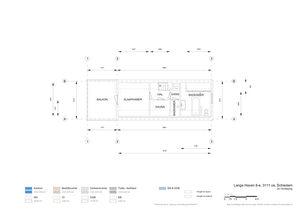 Floorplan - Lange Haven 8E, 3111 CE Schiedam