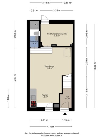 Floorplan - Baan 20A, 3111 LA Schiedam