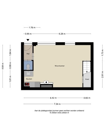 Floorplan - Elandstraat 4, 3064 AH Rotterdam