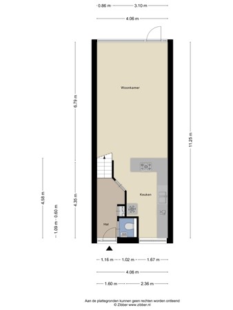 Floorplan - Koningin Julianastraat 54, 3421 JC Oudewater