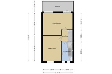 Floor plan - Maria Cherubinastraat 25, 4817 KZ Breda 