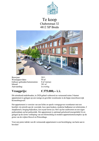 Brochure -  - Chabotstraat 32, 4812 XP Breda