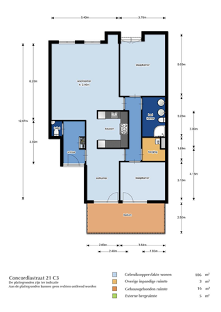 Plattegrond - Concordiastraat 21C3, 4811 NA Breda - plattegrond.png