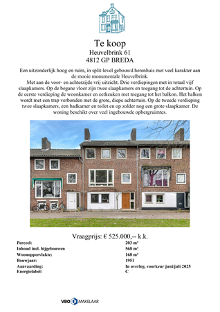 Brochure -  - Heuvelbrink 61, 4812 GP Breda