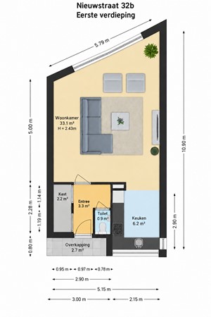 Nieuwstraat 32B, 7311 HZ Apeldoorn - Nieuwstraat-32b-eerste-verdieping.jpg