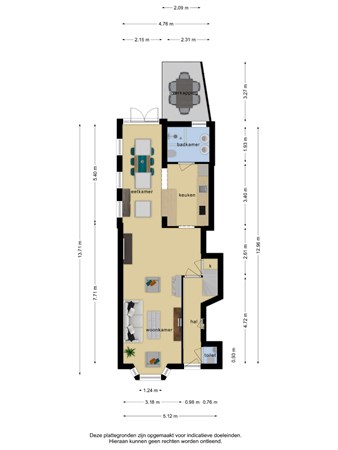 Floorplan - Houtse Parallelweg 93, 5706 AD Helmond