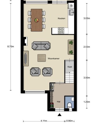 Floorplan - Hertshooi 16, 5731 TH Mierlo