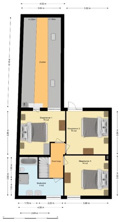 Floorplan - Brugstraat 14, 5731 HH Mierlo