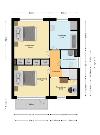 Floorplan - Torenakker 7, 5731 CC Mierlo