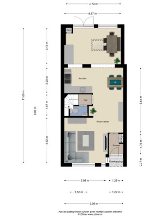 Floorplan - Clemensstraat 34, 5707 JT Helmond