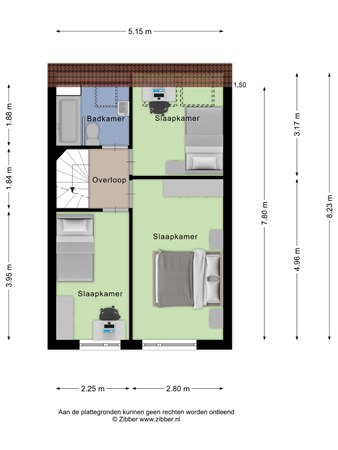 Floorplan - Clemensstraat 34, 5707 JT Helmond