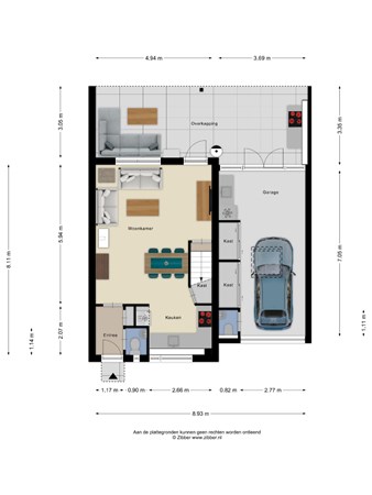 Floorplan - Makreelstraat 61, 5706 BG Helmond