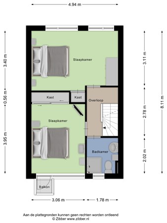 Floorplan - Makreelstraat 61, 5706 BG Helmond