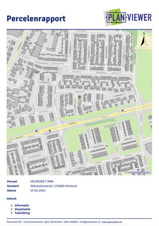 Floorplan - Makreelstraat 61, 5706 BG Helmond