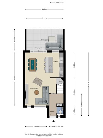 Floorplan - Ter Borghstraat 129, 5666 RC Geldrop