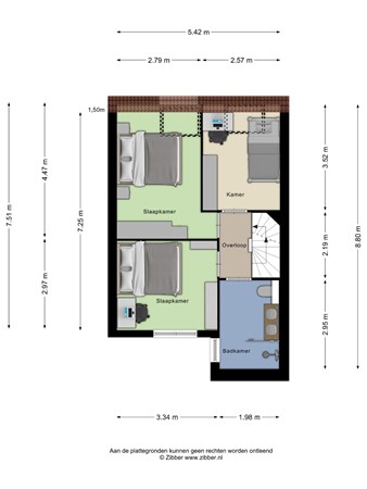 Floorplan - Ter Borghstraat 129, 5666 RC Geldrop