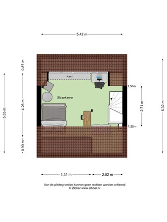 Floorplan - Ter Borghstraat 129, 5666 RC Geldrop